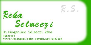 reka selmeczi business card